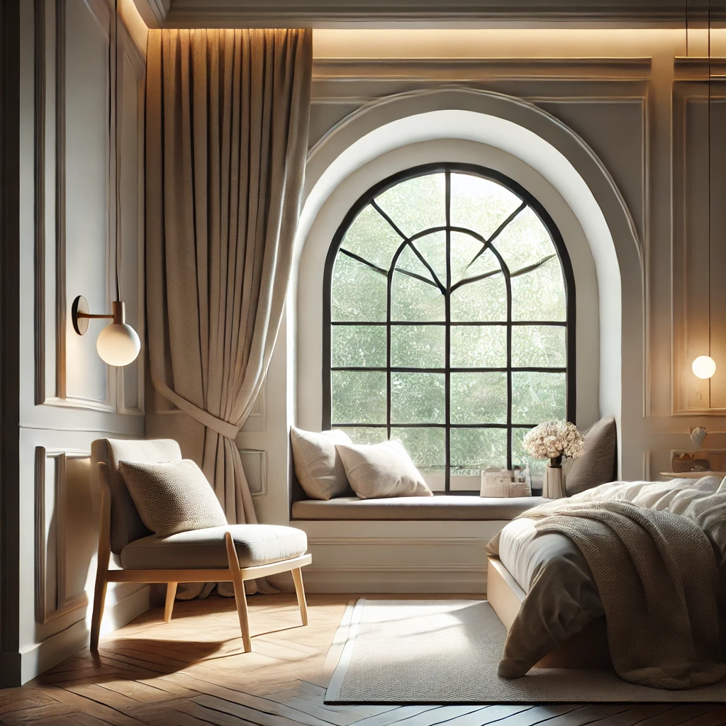 The Secret to a Classy Home? These 10 Arched Window Ideas 6 Bedroom Arched Windows