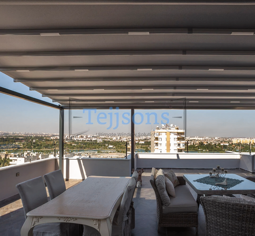 10 Reasons to Invest in a Pergola for Your Restaurant & Cafes 4 Outdoor dining space under tejjsons modern aluminium pergola