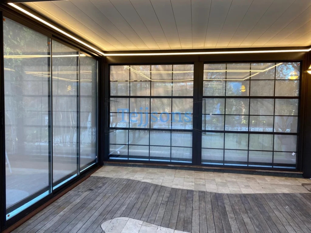 Stylish glass with Georgian bars enhancing indoor space