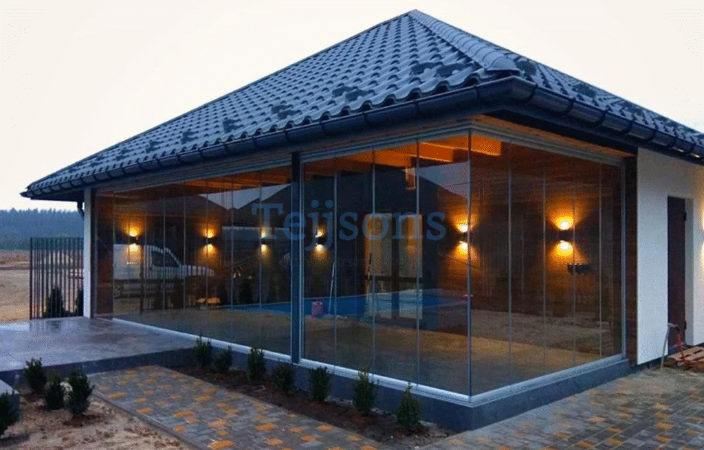 How Aluminium Windows Improve Natural Ventilation in Modern & Luxury Homes 1 Home extension enclosed with ultra slim aluminium window panels