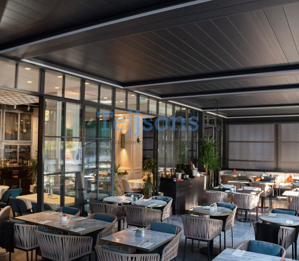 How Much Does a Bioclimatic Pergola Cost? A Complete Pricing Breakdown for Luxury Spaces 1 Modern bioclimatic pergola with adjustable aluminium louvers