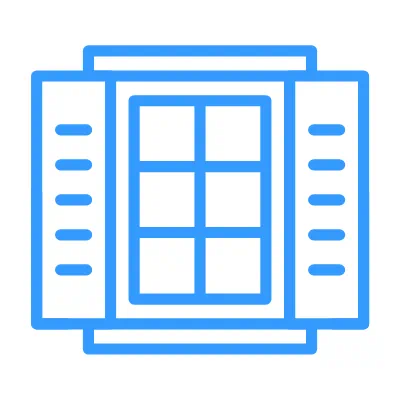 Home 7 wired outline 1740 window shutters hover close open