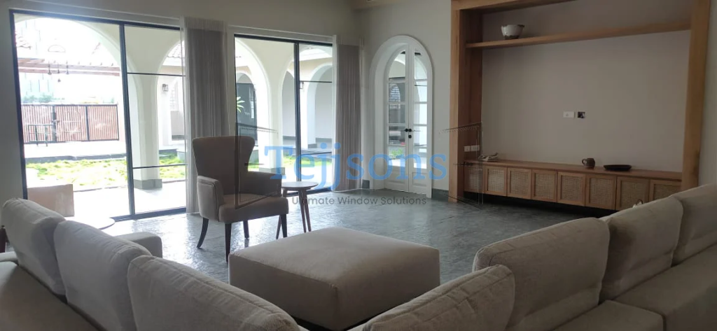 Premium doors with sleek glass panels and slim frames